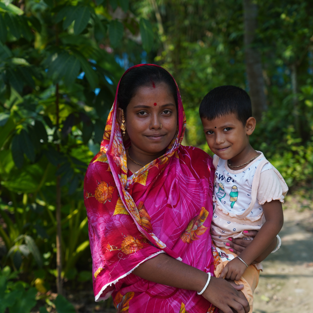 Bangladesh vrouw met dochter